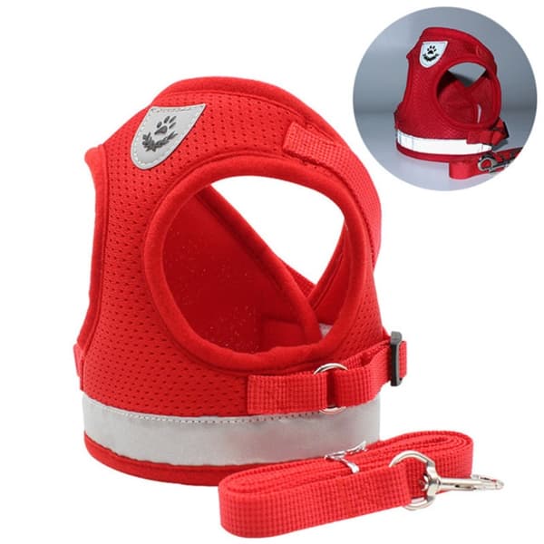Reflekterende hundesele for liten middels hund - svart/XL