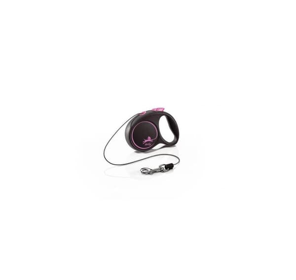 Gangbånd Sort Design XS Cord 3m, rosa, Flexi