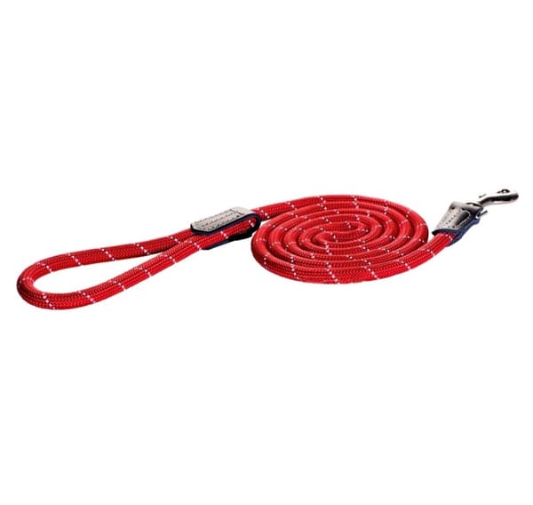 Gåsnor Rogz Rope, stort, 12mm 1,8m, rød refleks