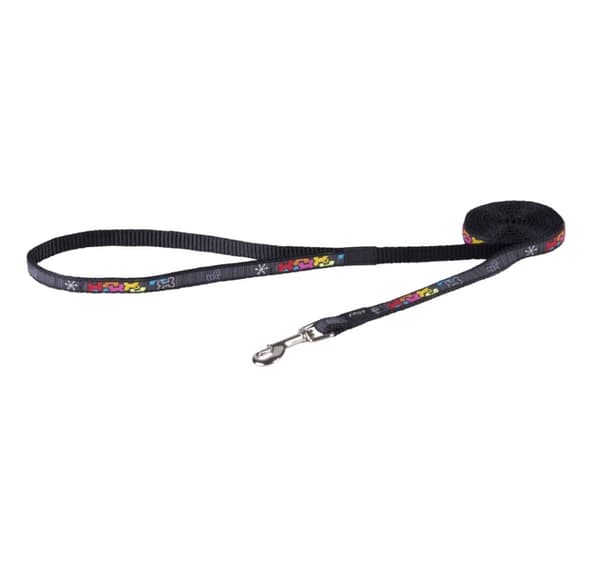 Leash Rogz Fancy Dress Small 11mm Jellybean, Multi Bone mønster