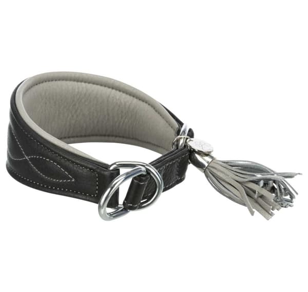 Active Comfort halsbånd til greyhounds, XS: 21–26 cm/40 mm, sort/grå