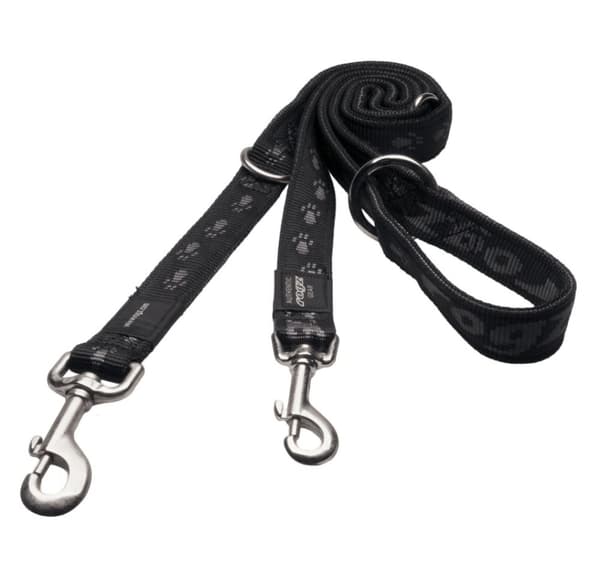 Alpinist stor 20mm k2 flerbrukssnor til hund, svart design, Rogz