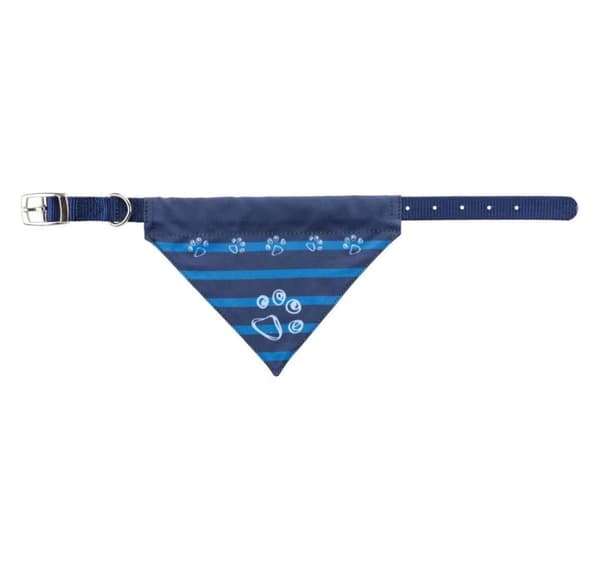 Nylonkrave med halstørklæde, S–M: 30–38 cm/20 mm, indigo