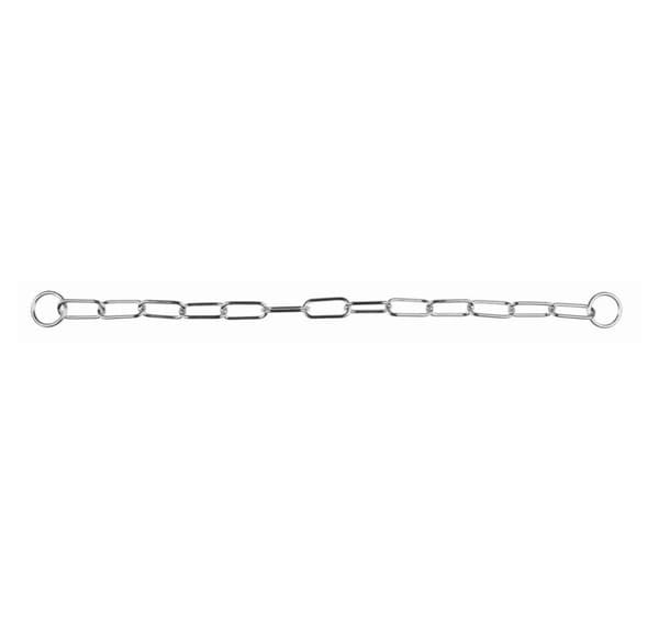Långlänkad chokekedja, krom, 58 cm/4,0 mm, Trixie
