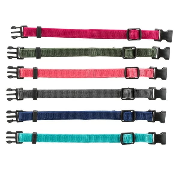 Junioruppsättning valphalsband, s–m: 17–25 cm/10 mm, fuchsia, grafit, indigo, skog, korall, hav, Trixie