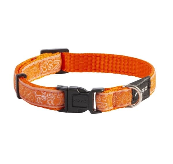Koiran kaulapanta hyytelöpalkki kaulapanta oranssi doodle 11mm/20-31cm, Rogz