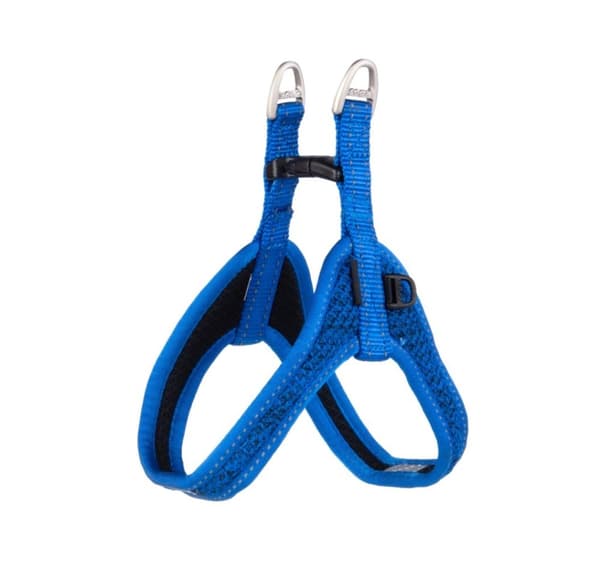 Rogz Utility Small Nitelife Fast Fit Hundesele, blå reflekterende