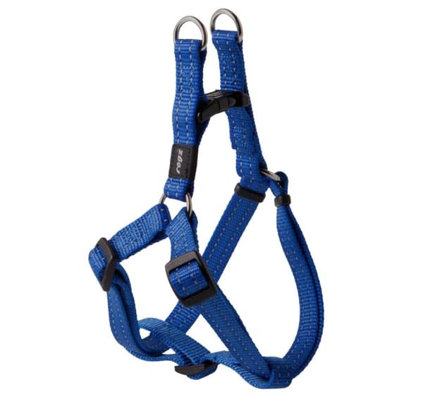 Rogz Step-in Harness Snake 16mm-5/8 Blue Reflekterende