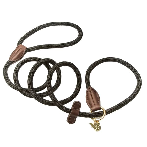 Digby & Fox Hundlina i läder Black One Size