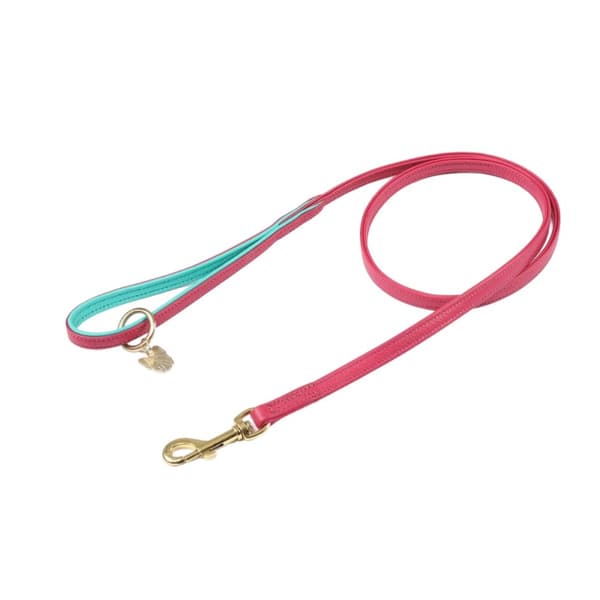 Digby & Fox Vadderat hundkoppel i läder Pink 1.5cm
