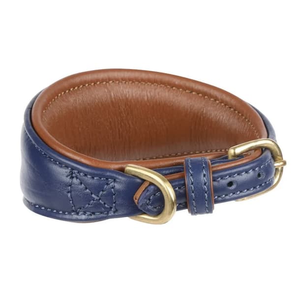 Digby & Fox Vadderat Greyhound hundhalsband i läder