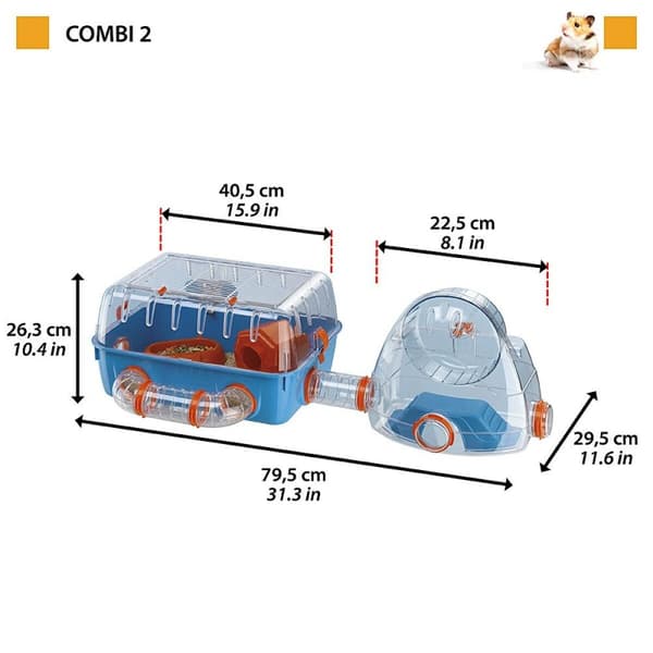 Bur Ferplast Combi 2 Plastik 79,5 x 29,5 x 29,5 cm
