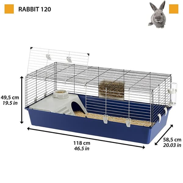 Bur Ferplast Rabbit 120 Metal Plastik 11,8 x 58,5 x 49,5 cm