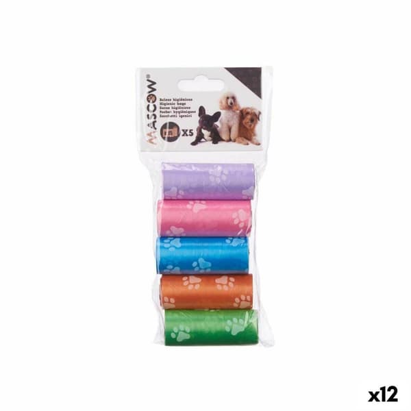 Hygiejneposer Mascow 200 Multifarvet Plastik Kæledyr 5 Dele (12 enheder)