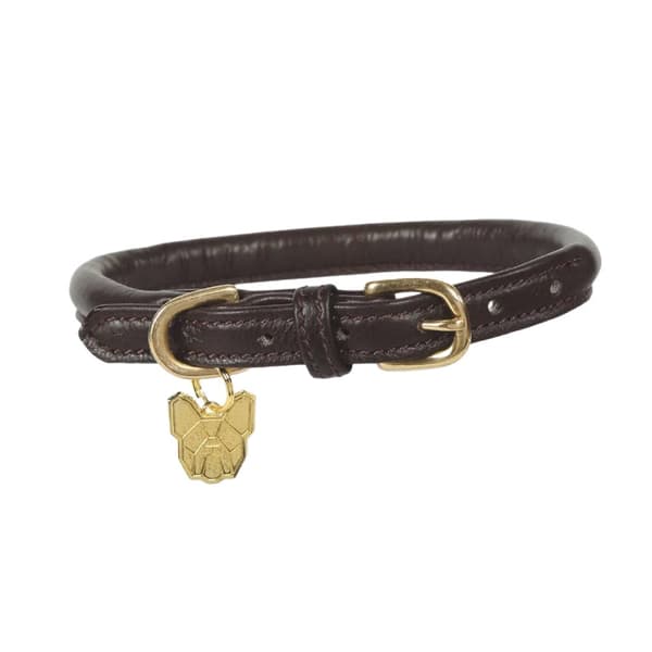 Digby & Fox Rolled Leather Buckle Dog Collar
