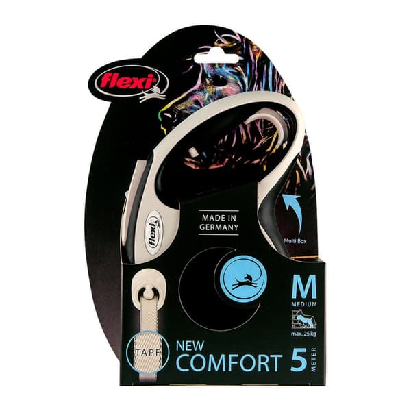 DoHundkoppel Flexi NEW COMFORT 5 m Svart Storlek L