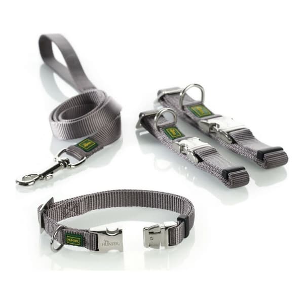 Hundhalsband Hunter Alu-Strong Grå Storlek M (40-55 cm)