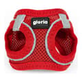 Miniatyrbillede 4 af 4: Hundesele Gloria Air Mesh Trek Star Justerbar Rød Størrelse XXXS (18-20 cm)