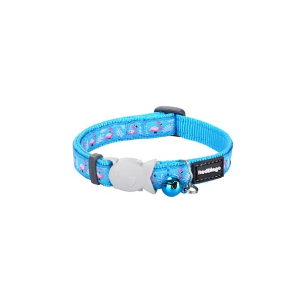 Hundhalsband Red Dingo STYLE FLAMINGO Turkos 31-47 cm