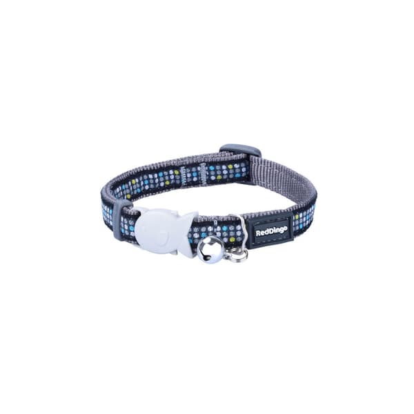 Hundhalsband Red Dingo STYLE MODERN ON COOL GREY 31-47 cm