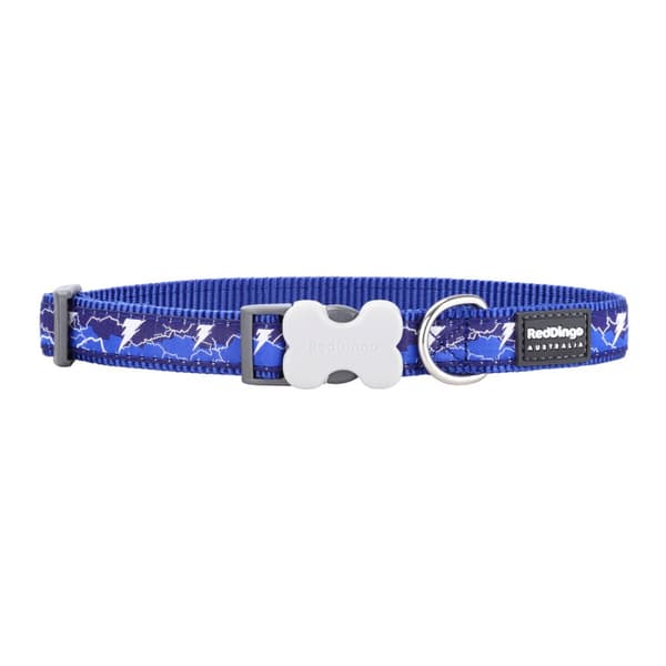 Hundhalsband Red Dingo STYLE LIGHTNING Marinblå 41-63 cm