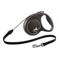 Miniatyrbillede 1 af 3: Hundebly Flexi BLACK DESIGN 5 m Størrelse M Silver