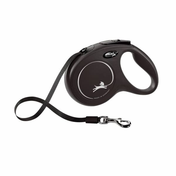 Hundebly Flexi New Classic 5m Sort Størrelse M