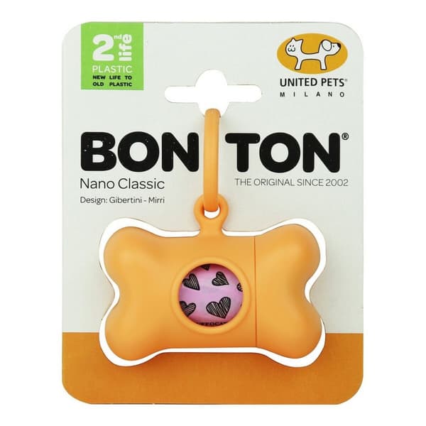 Kæledyr posebeholder United Pets Bon Ton Nano Classic Hund Orange Genbrugt plastik (6 x 3 x 4 cm)