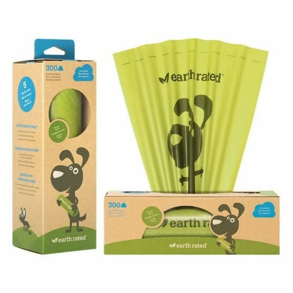 Kæledyr posebeholder Earth Rated UNSCENTBIO300 Papir Plastik (300 uds)
