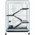 Miniatyrbillede 1 af 4: Bur Tyrol 205594 Gnavere Med hjul Plastik 64 x 44 x 93 cm