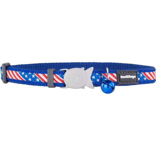 Hundehalsbånd Red Dingo STYLE US FLAG 15 mm x 24-36 cm