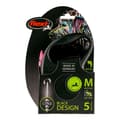 Miniatyrbild 3 av 3: DoHundkoppel Flexi BLACK DESIGN 5 m Rosa Storlek M