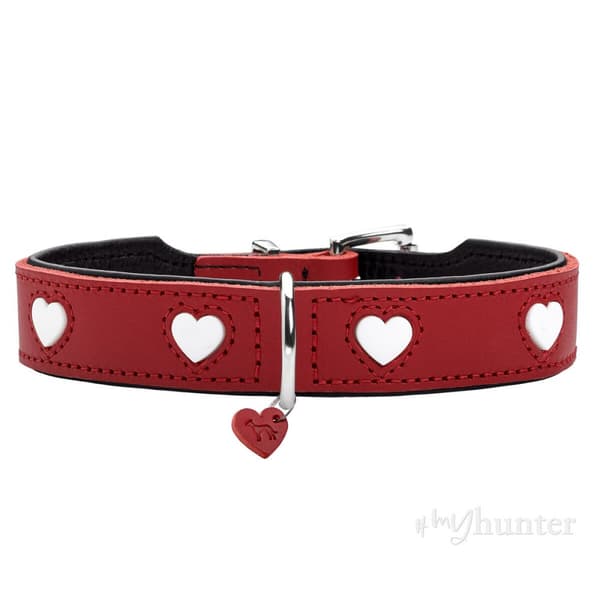 Hundehalsbånd Hunter Love Rød XS 24-28 cm