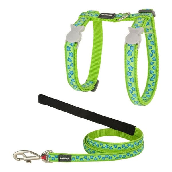 Kattesele Red Dingo Style Turkis Stjerne Stroppe