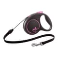 Miniatyrbilde 1 av 3: Hundeleder Flexi BLACK DESIGN 5 m Rosa Størrelse S