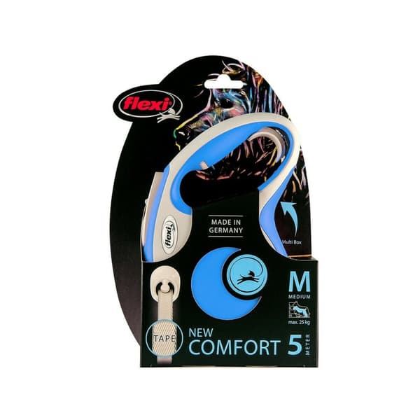 Koiran talutushihna Flexi New Comfort L Sininen (5 m)