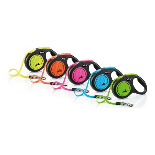 DoHundkoppel Flexi NEW NEON 5 m Orange Storlek M