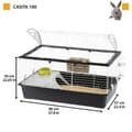 Miniatyrbillede 2 af 11: Bur Ferplast 100 Metal Plastik 96 x 57 x 56 cm