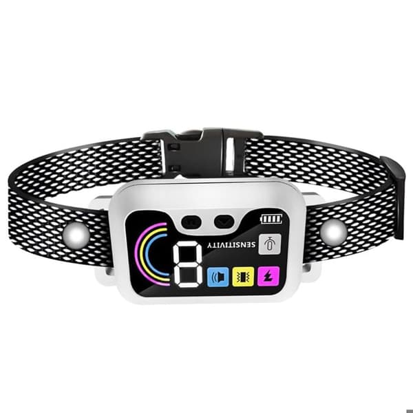 Anti Bark Halsband för hundar - Anti Bark Träningshalsband - Vit, vattentätt, uppladdningsbart - för stora små hundar