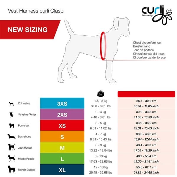 Curli djursele - PN2807 - Västsele Spänne Air-Mesh Ruby L