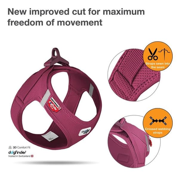 Curli djursele - PN2807 - Västsele Spänne Air-Mesh Ruby L