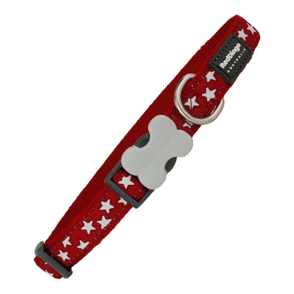 Koiran kaulapanta Red Dingo Sileä Tähti Tähdet (1,5 x 24-36 cm)