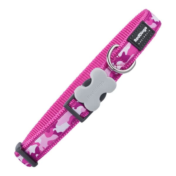 Koiran kaulapanta Red Dingo Fuksia Suojaväritys (1,5 x 24-36 cm)