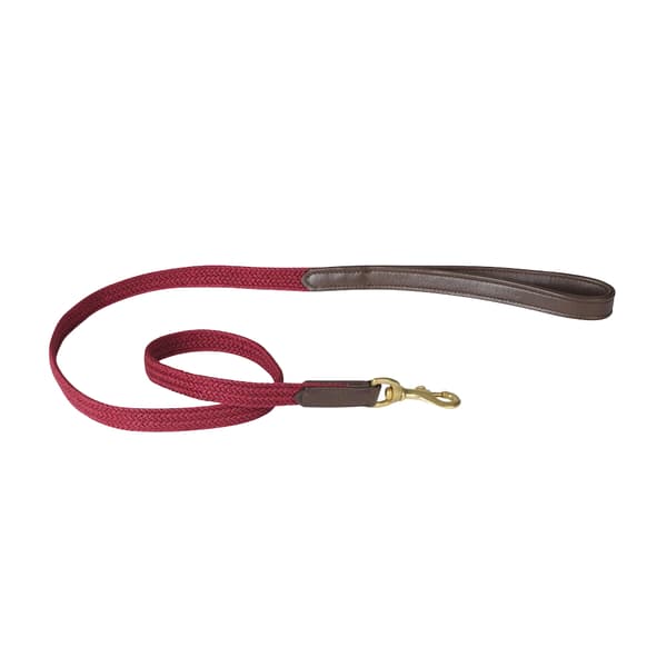 Weatherbeeta Plaited Leather Dog Lead Brown/Maroon M