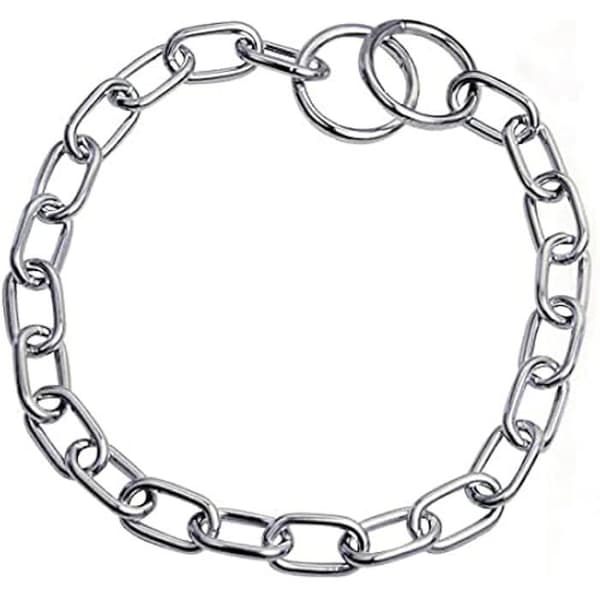 HS Sprenger Kort Hundhalsband - Kromstål - 45cm