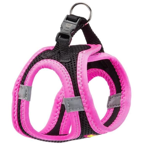 Ferplast hundsele Kaori polyester svart/rosa 28-32 cm