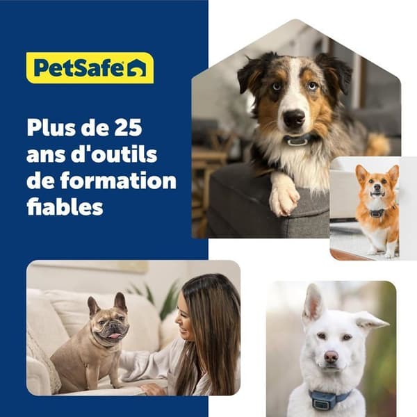 PetSafe Ultrakompakt och uppladdningsbart NanoBark-barkhalsband för små och medelstora hundar, vattentätt och robust