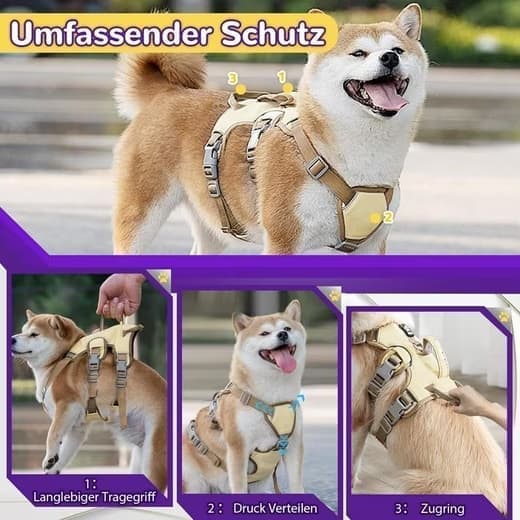 Justerbar Dragsele För Hund Sele – Svart, Rosa, Gul S/M/L