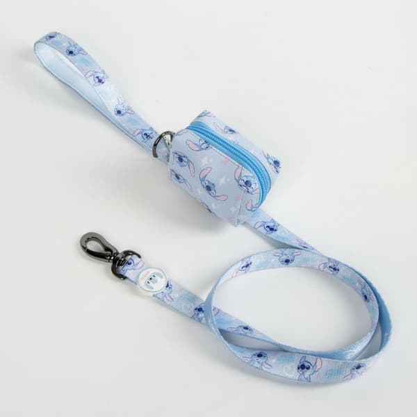 Dispenser til poser Stitch Lyseblå 100 % polyester 9 x 21 x 3 cm