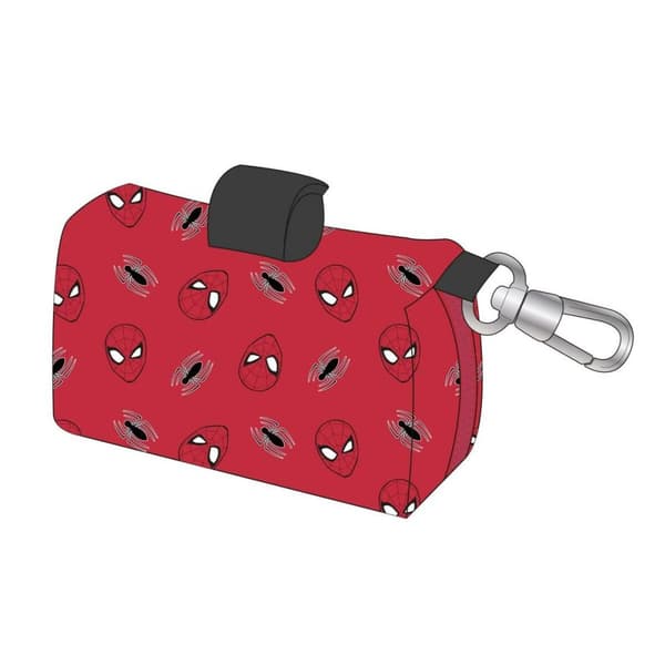 Dispenser til poser Spider-Man Rød 9,0 x 21,0 x 3,0 cm